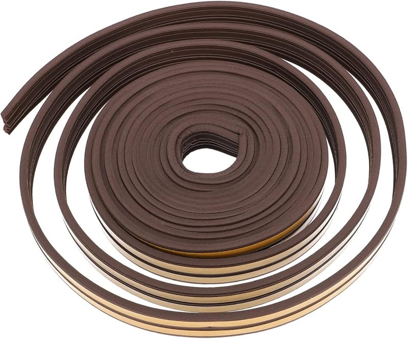 Brown EPDM Adhesive Door Seal Trim Tape for Windows and Doors Easy Cut Long - Image 1